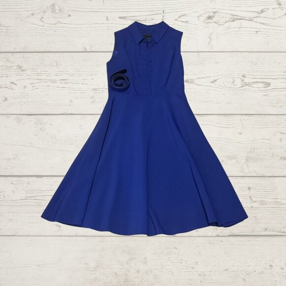 Royal Blue Knee-Length Dress – UK Size 8, Classic Elegance - Picture 1 of 6